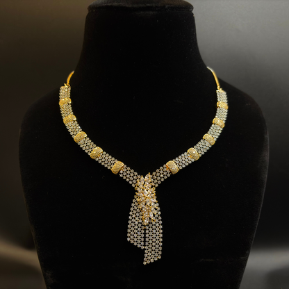 Nafasat Diamond Mesh Necklace Set