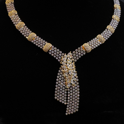 Nafasat Diamond Mesh Necklace Set