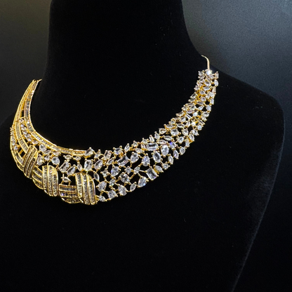 Shahana Baguette Stone Necklace Set