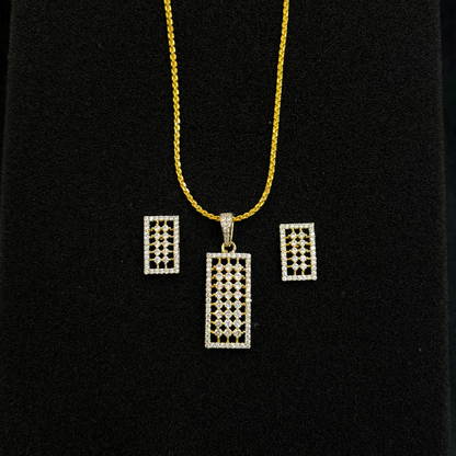 Divyam Recta Pendant Set