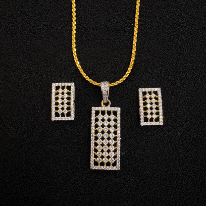 Divyam Recta Pendant Set