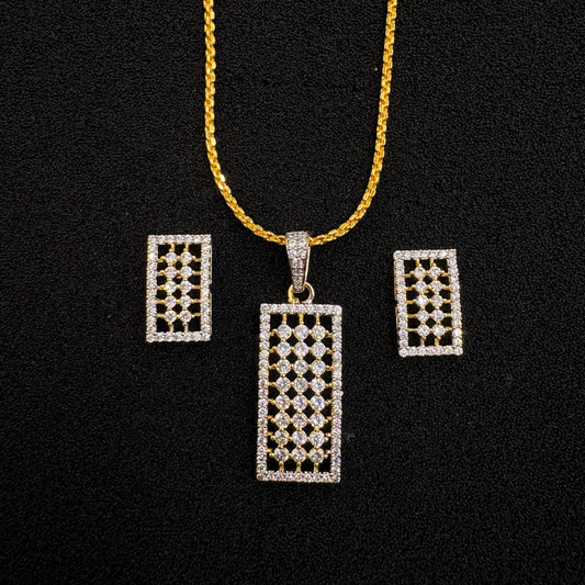 Divyam Recta Pendant Set