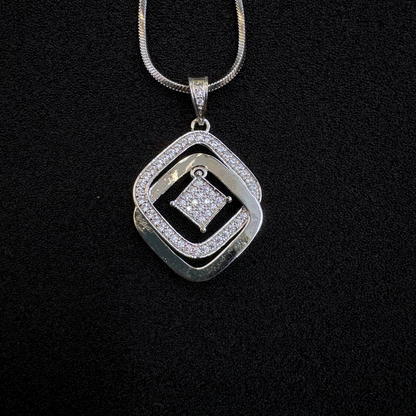 Triveni Square Pendant Set