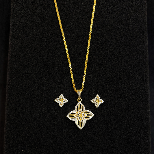 Chaturpushpa Pendant Set