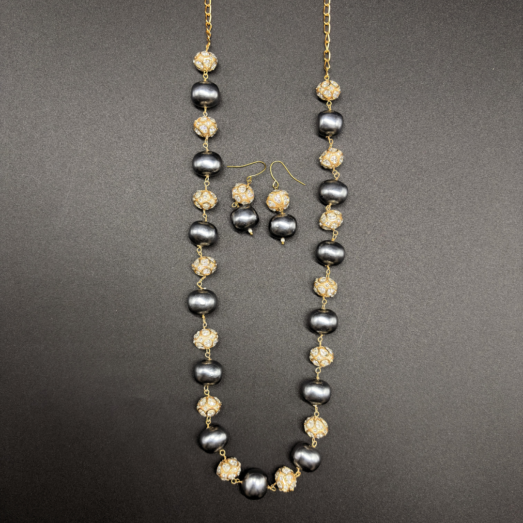 The Midnight Pearl Luxe Mala Set
