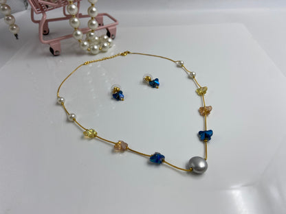 Korean Sleek Chain with Blue Butterfly