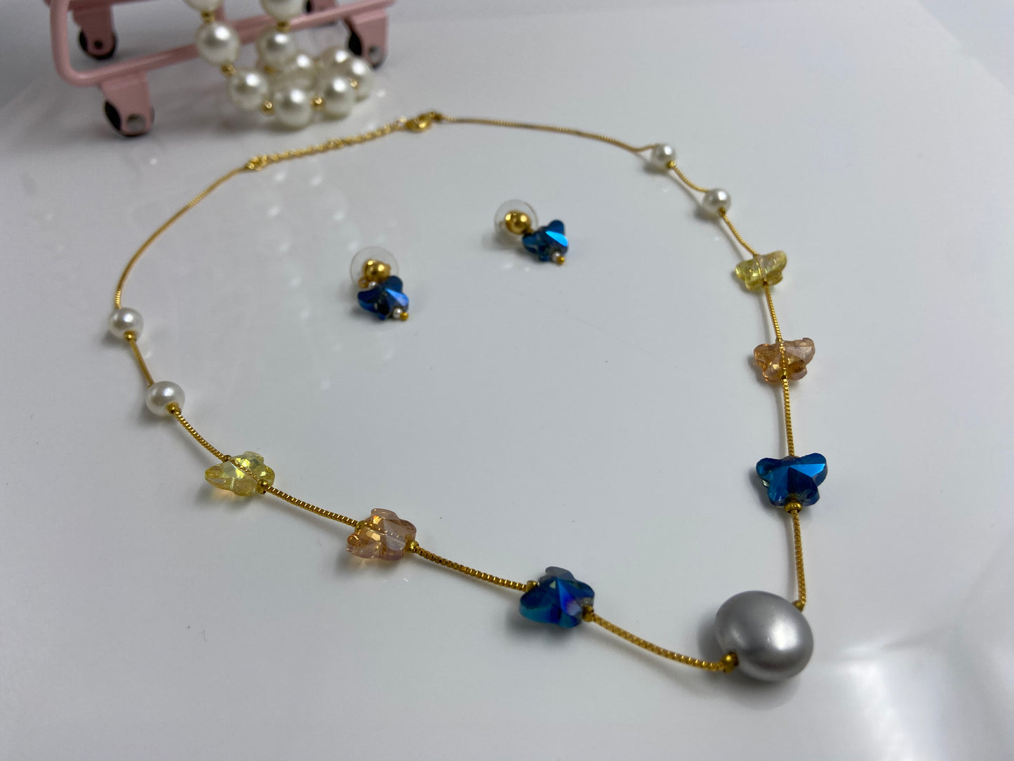 Korean Sleek Chain with Blue Butterfly