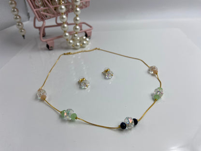 Korean Sleek Chain with Iridescent Stones