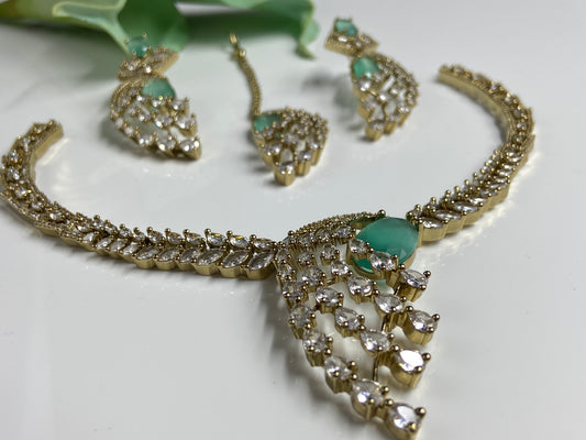 Large Marquise stones studded in gold