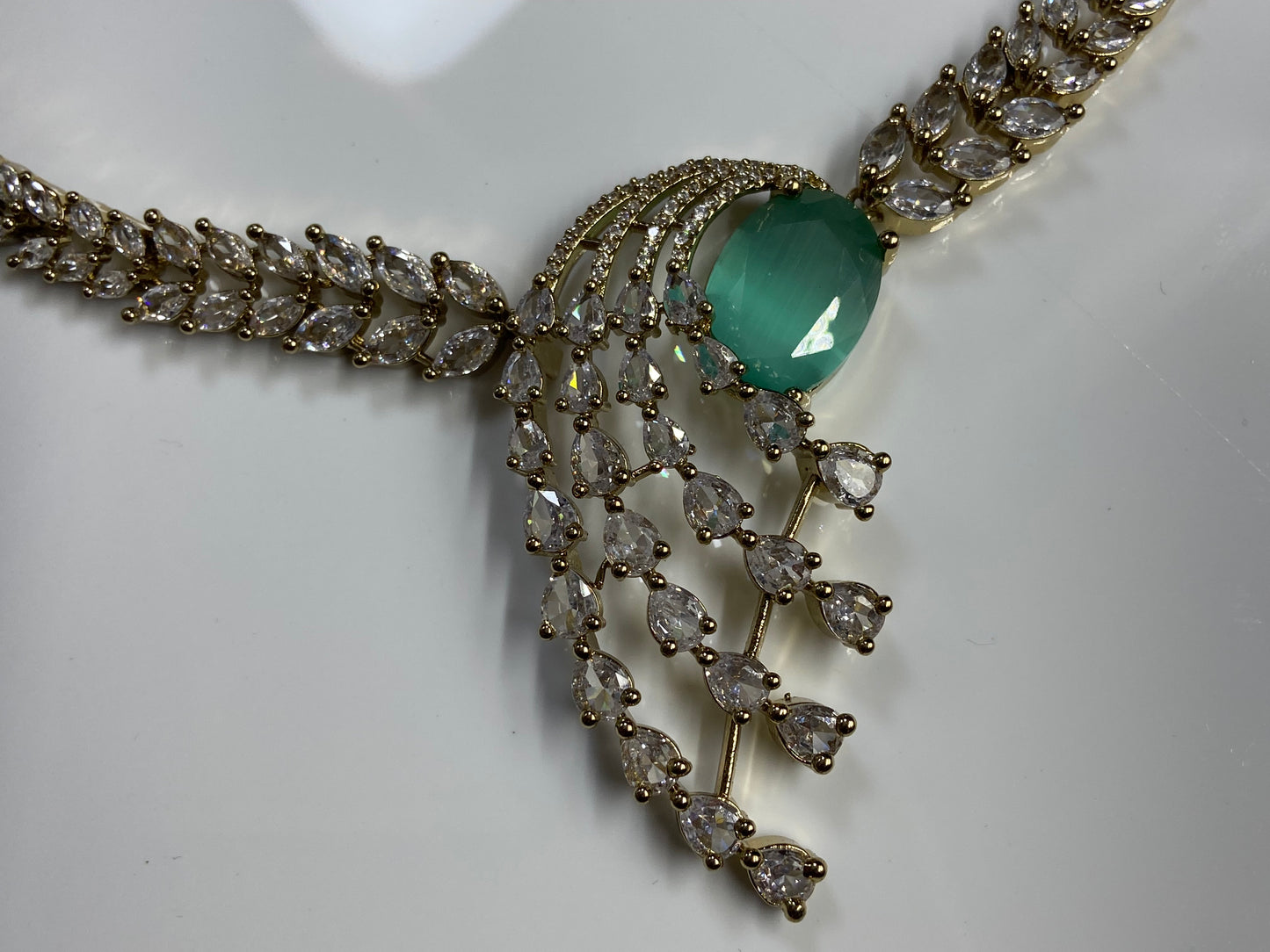 Large Marquise stones studded in gold