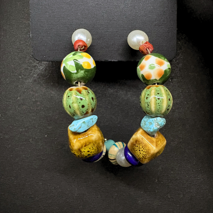 The Tropicana Bead Cascade Earrings