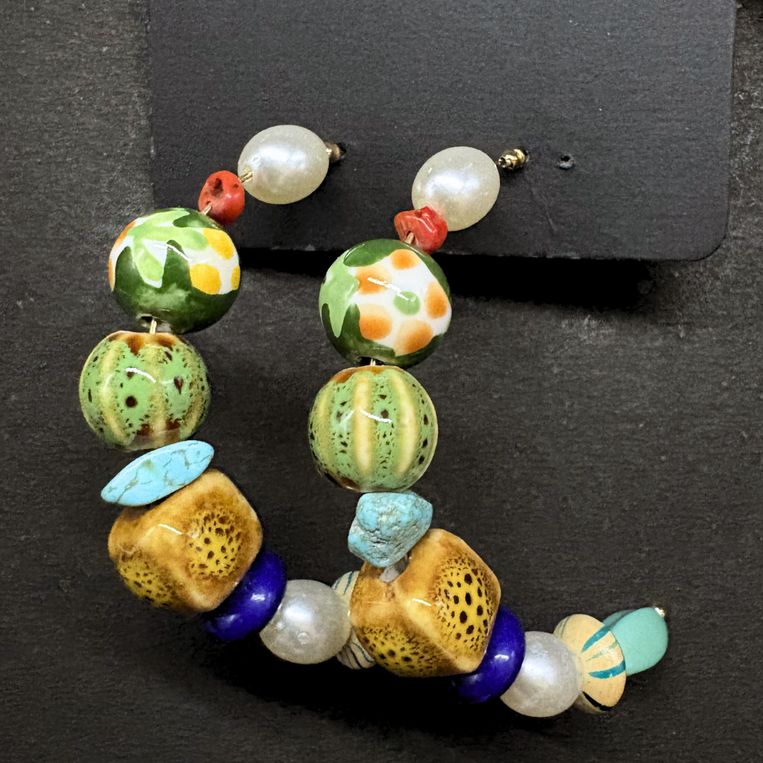 The Tropicana Bead Cascade Earrings