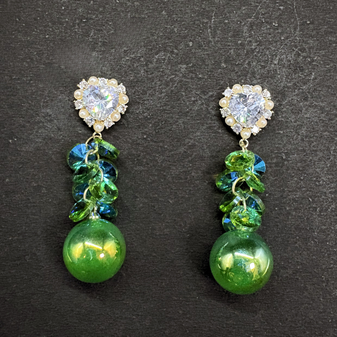 The Aurora Heart Drop Earrings