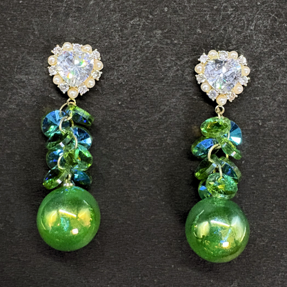 The Aurora Heart Drop Earrings