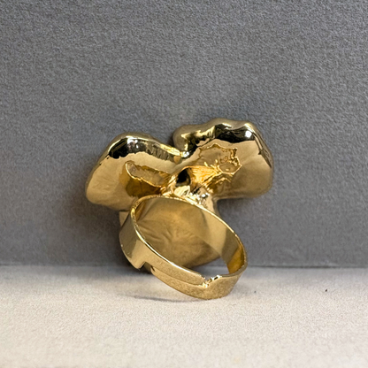 The Ocean Petal Trio Adjustable Ring