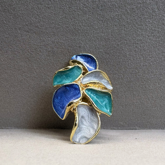 The Ocean Petal Statement Adjustable Ring
