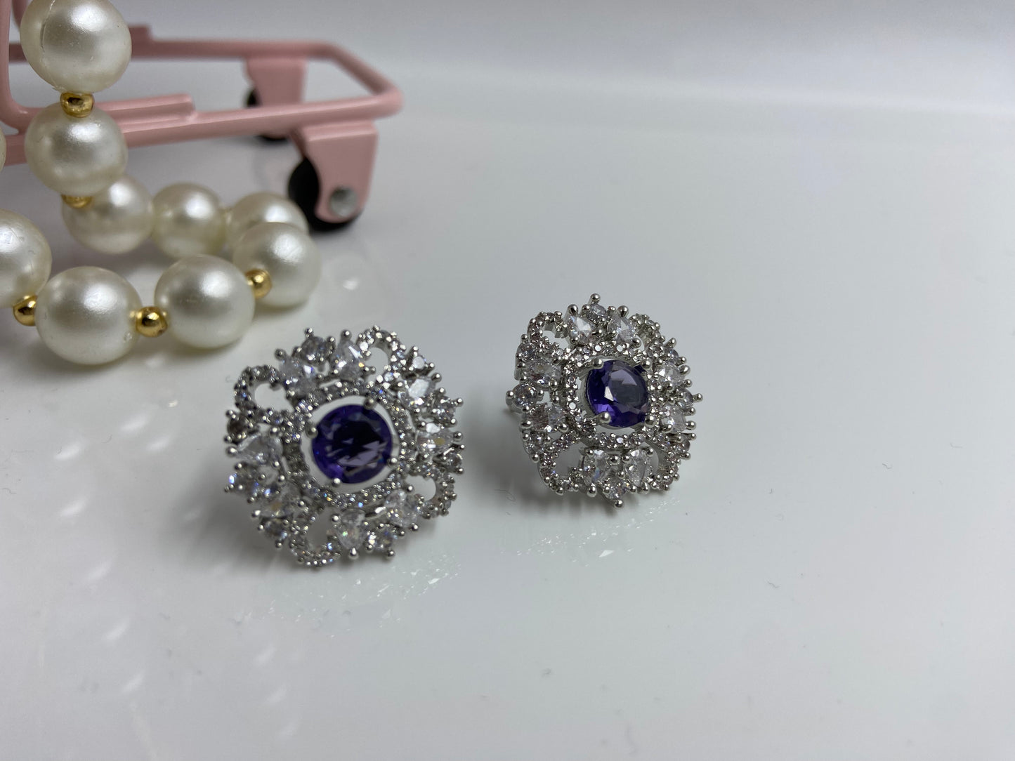 Neeta Ambani Stylish Small Necklace Set in Amethyst