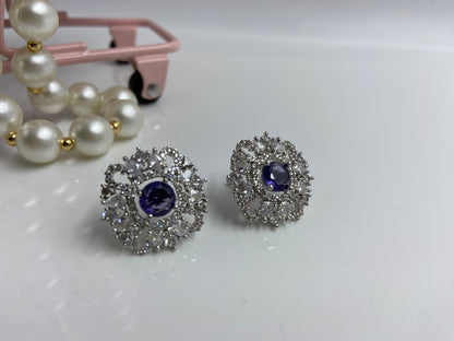 Neeta Ambani Stylish Small Necklace Set in Amethyst