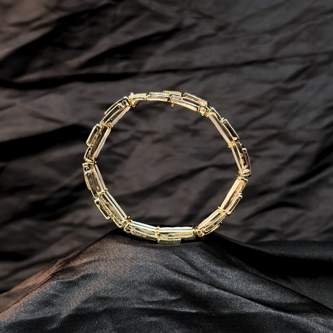 Enamel Squares Elastic Adjustable Bracelet