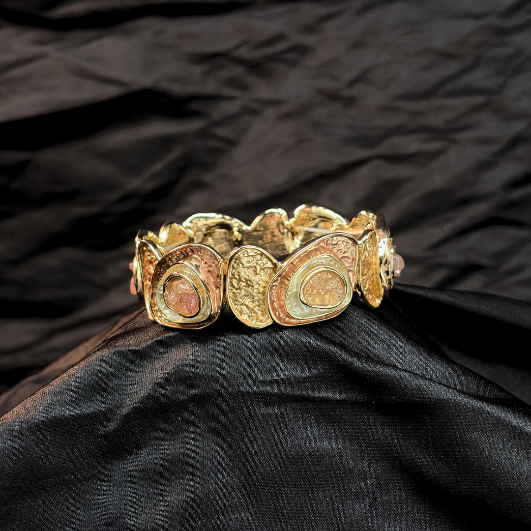 Enamel Circles Elastic Adjustable Bracelet