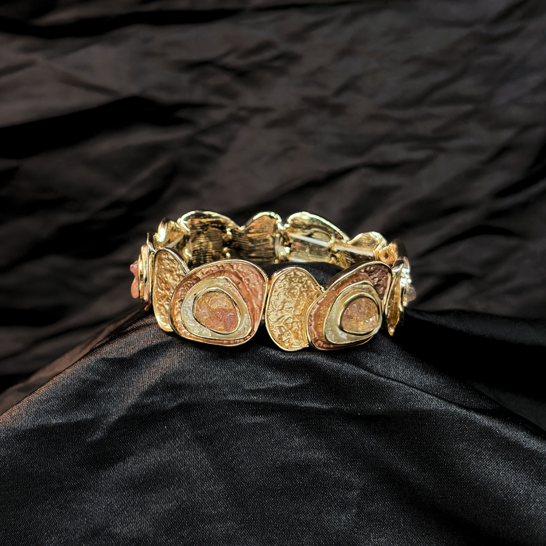 Enamel Circles Elastic Adjustable Bracelet