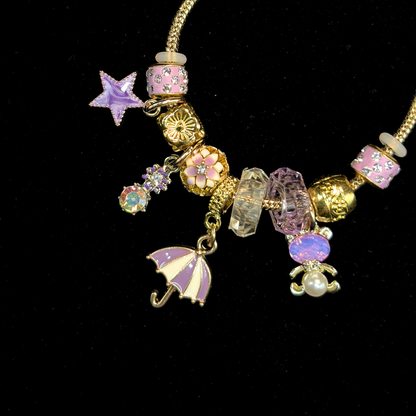 The Pastel Rain Charms Adjustable Bracelet