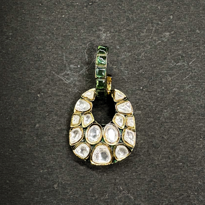 Heavy Polki Loop Earrings