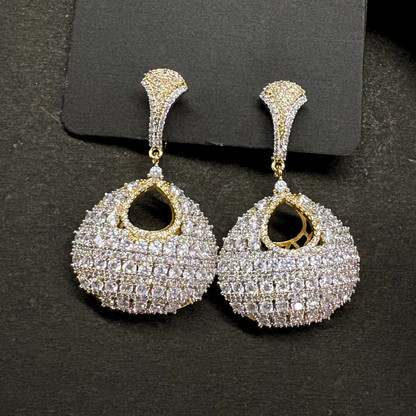 The Aurora Halo Drop Earrings