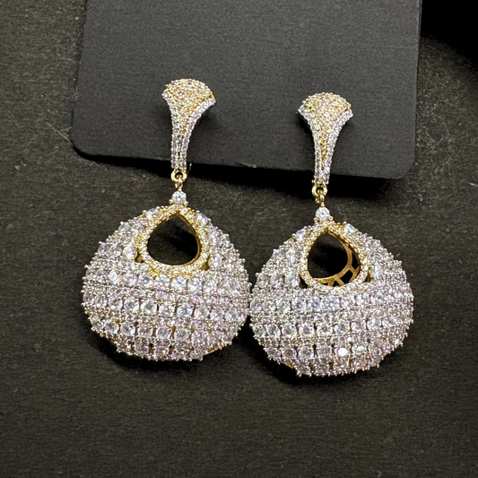 The Aurora Halo Drop Earrings