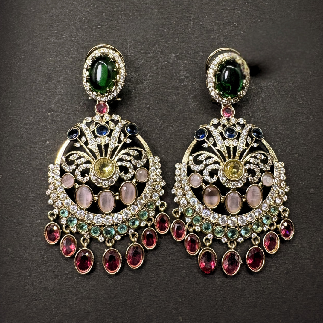 Multicolour Blossom Victorian Chandbalis