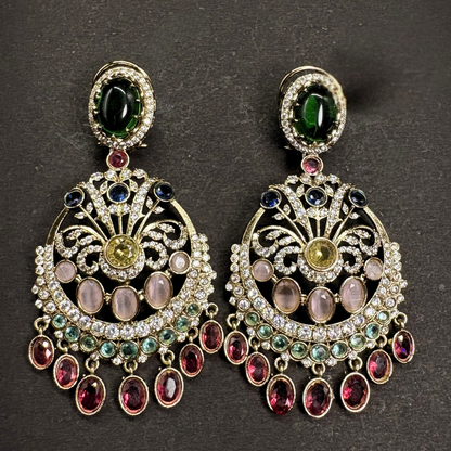 Multicolour Blossom Victorian Chandbalis