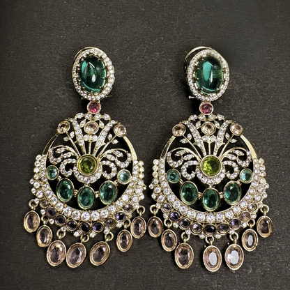 Multicolour Blossom Victorian Chandbalis