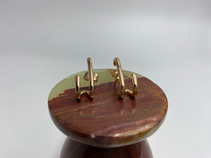 Paper Clip Earrings Gold