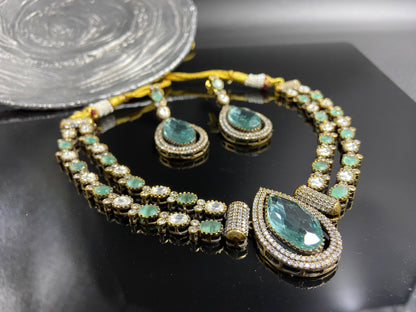 Stunning Aqua Drops set amid Victorian Polkis and AD