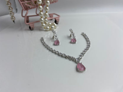 Trendy AD Marquise String with Cute Pink Drop