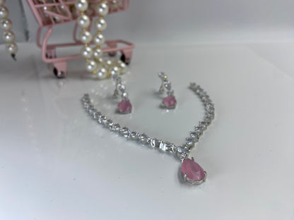 Trendy AD Marquise String with Cute Pink Drop