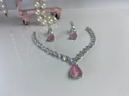 Trendy AD Marquise String with Cute Pink Drop