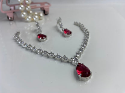 Trendy AD Marquise String with Cute Red Drop