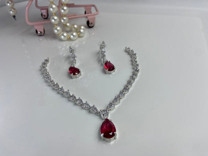 Trendy AD Marquise String with Cute Red Drop