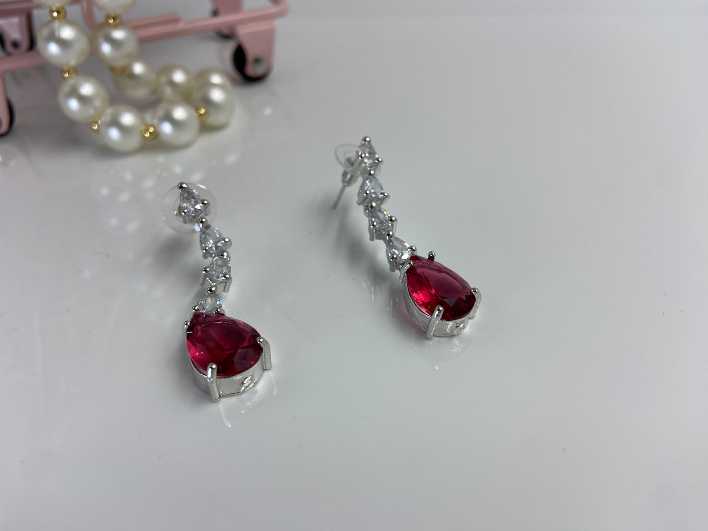 Trendy AD Marquise String with Cute Red Drop