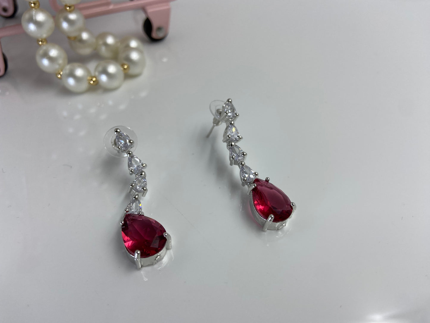Trendy AD Marquise String with Cute Red Drop