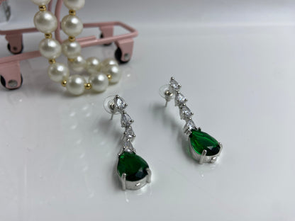 Trendy AD Marquise String with Emerald Green Drop