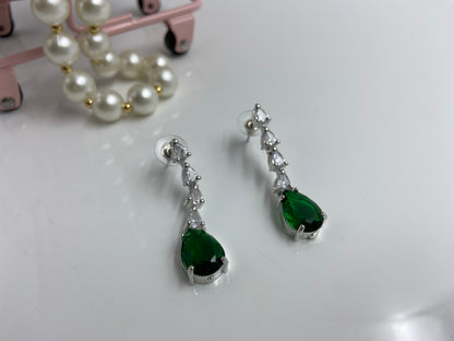 Trendy AD Marquise String with Emerald Green Drop