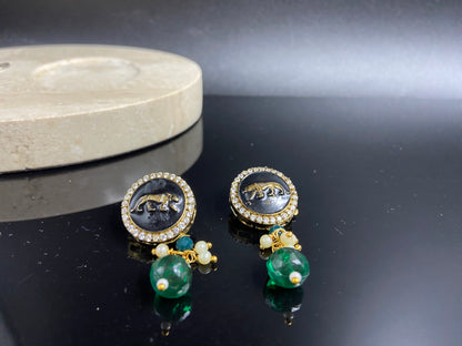 Trendy Sabyasachi Choker with Large Emerald Stones