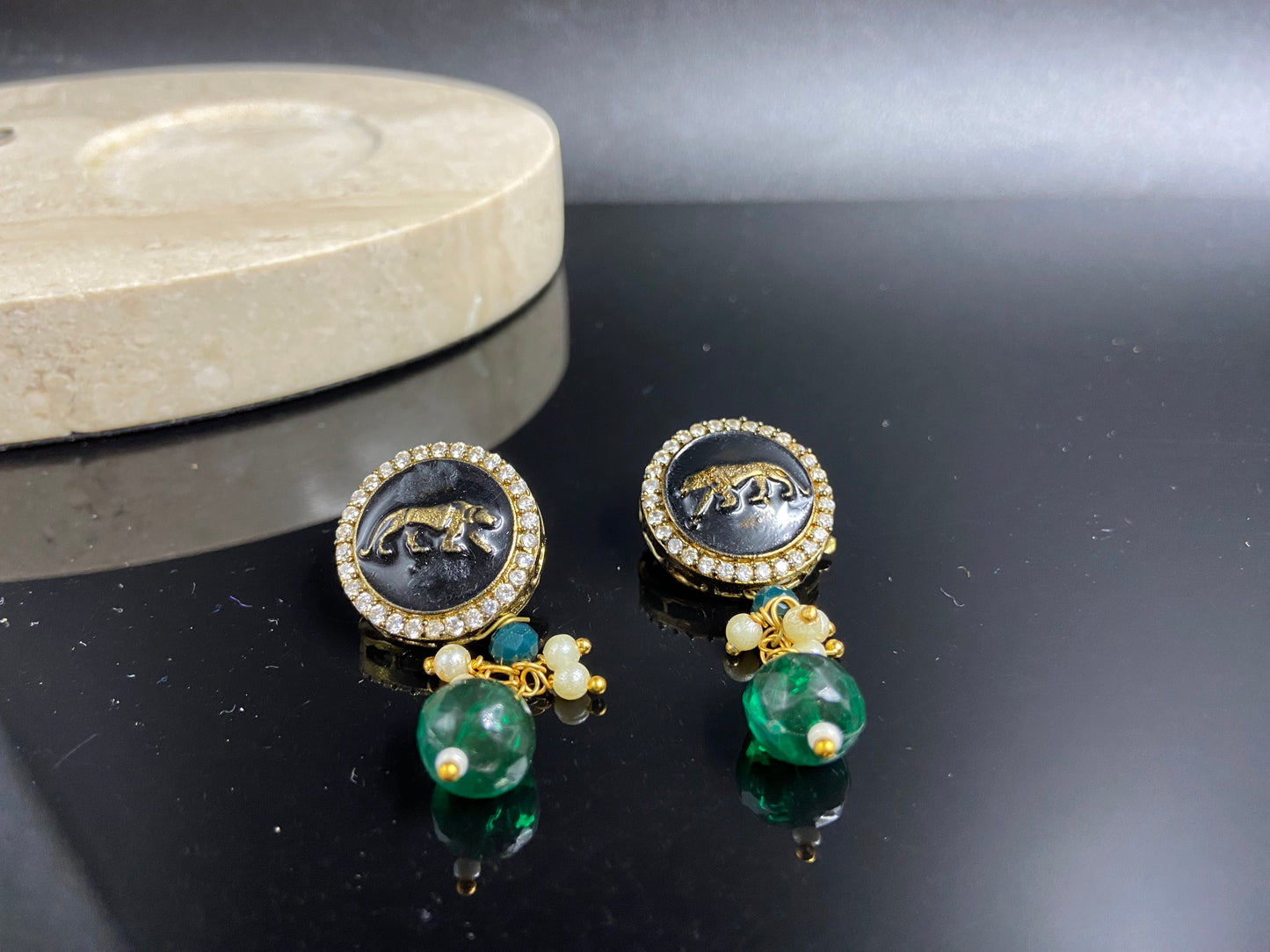 Trendy Sabyasachi Choker with Large Emerald Stones