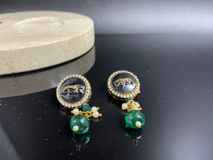 Trendy Sabyasachi Choker with Large Emerald Stones