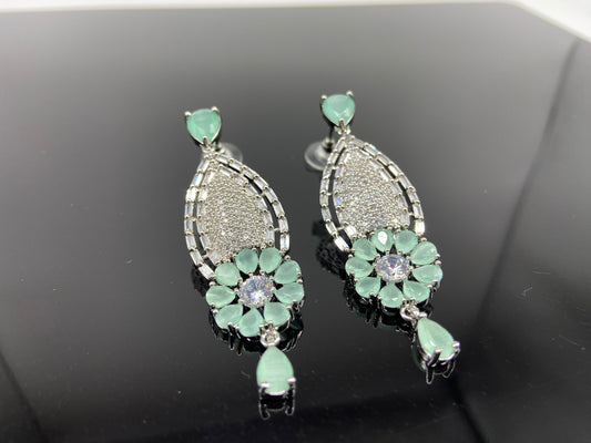 Unique AD Danglers with Seafoam Flower