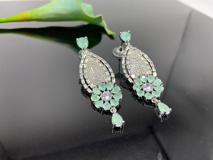 Unique AD Danglers with Seafoam Flower
