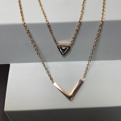 Double Chains with Triangle Stone