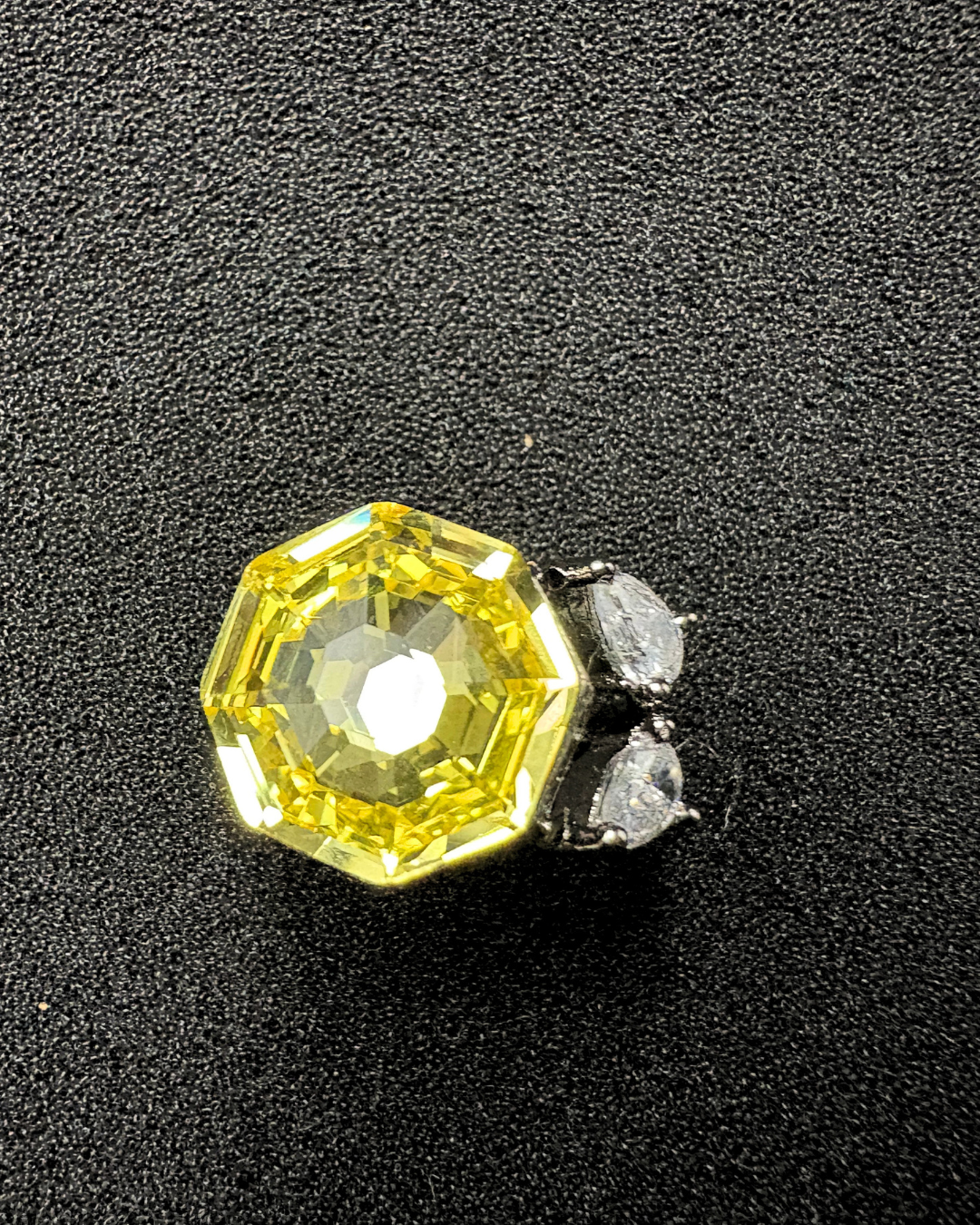 Beautiful Octagon Swarovski Crystal Ring with Marquise (adjustable)